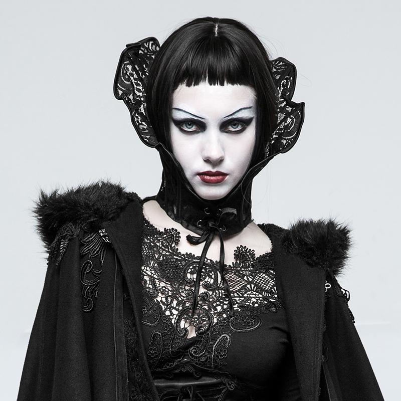 Women's Gothic Queen Floral Sheer Lace Neckwear